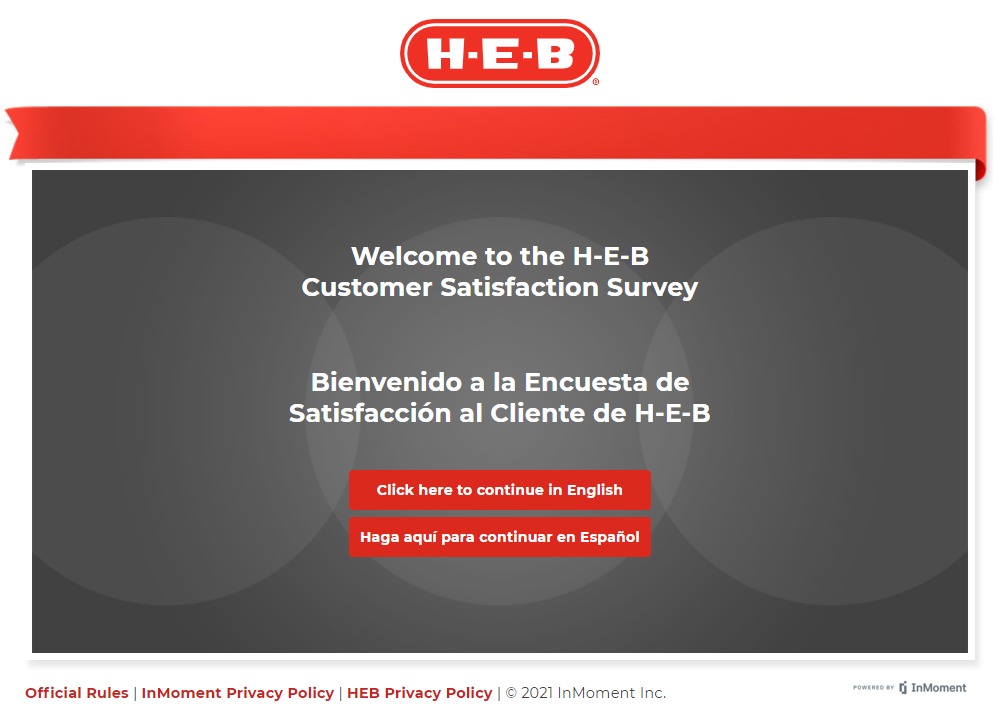 HEB survey at www.heb.com survey